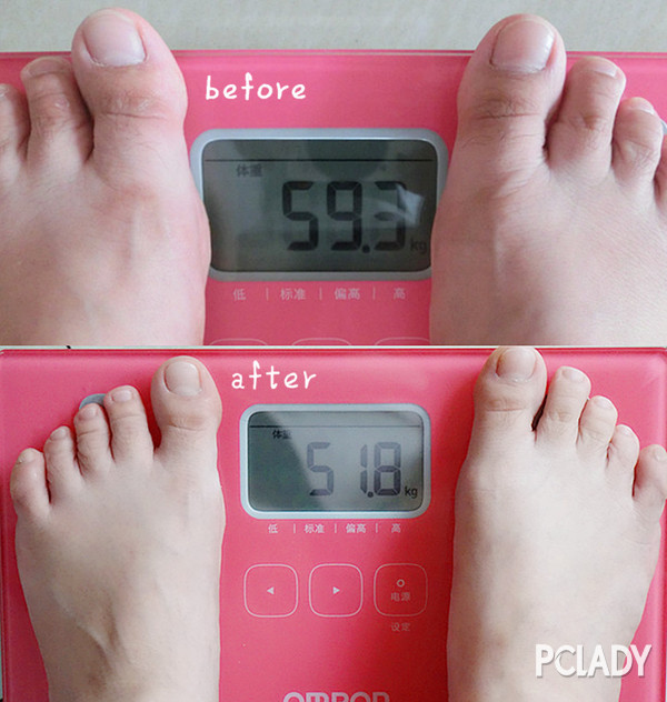 咪儿专门记录了服用前后的体重,数据最能说明问题,此刻我已经在偷笑啦